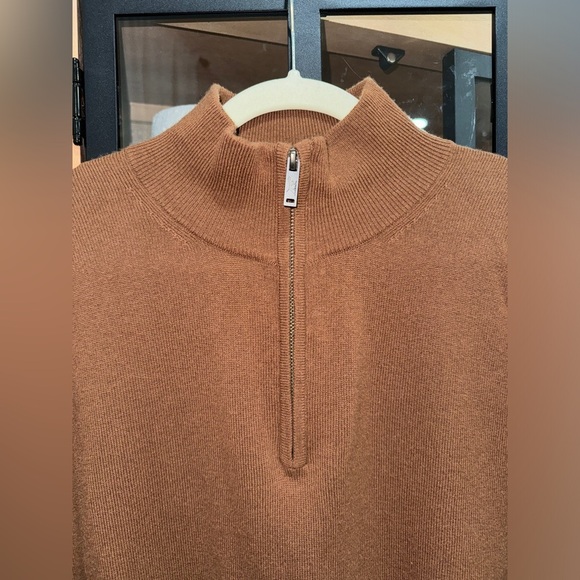 RODD & GUNN Cashmere optim wool 1/4 Half-Zip Sweater pullover merino chocolate - Picture 4 of 12